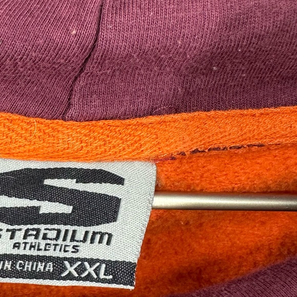 Virginia Tech Hokies Custom Distressed Bleached Hoodie Size XL Upcycled Sports - Picture 2 of 7